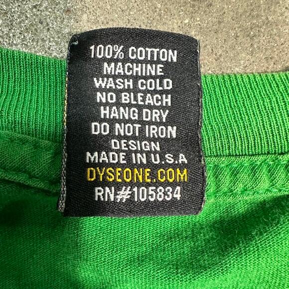 Vintage Y2K Grunge Dyse One Tee Mens XXXL Green White Baggy Oversized Shirt - Picture 5 of 5